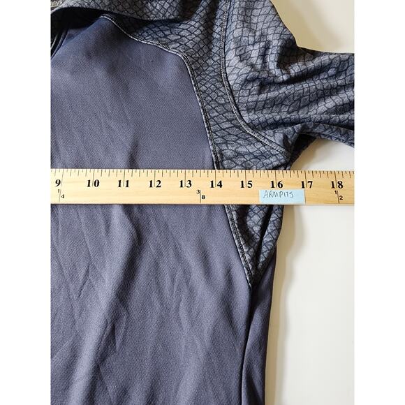 UNDER ARMOUR Blue Printed Qualifier 1/4 Zip Running Casual Pullover Jacket SZ L - Picture 7 of 8